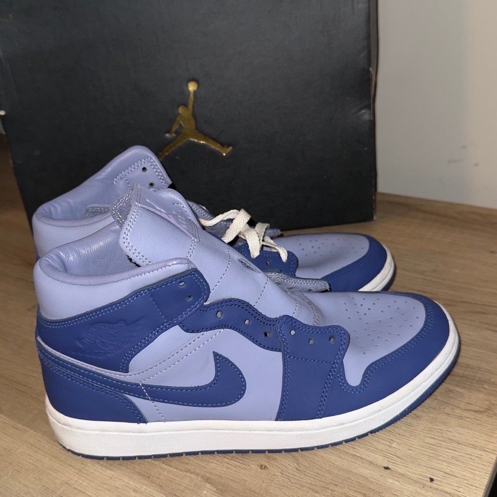 Women’s Jordan 1 Mid Iron Purple Sneakers